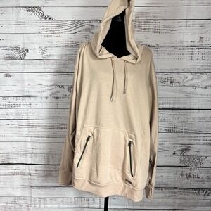NWT NINE WEST Active Hoodie Sweatshirt Plus Size 3X Tan Pullover Athleisure